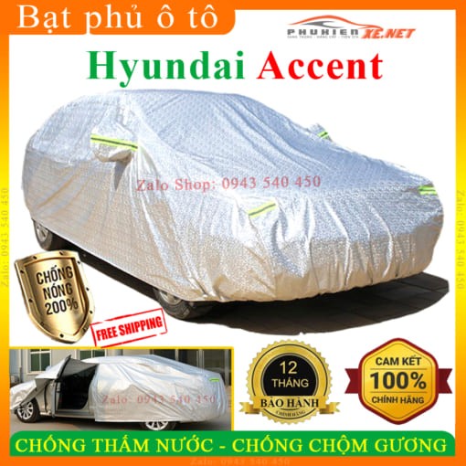 Bạt Che Phủ Xe Hyundai Accent CAO CẤP 3 LỚP - PHUKIENXE