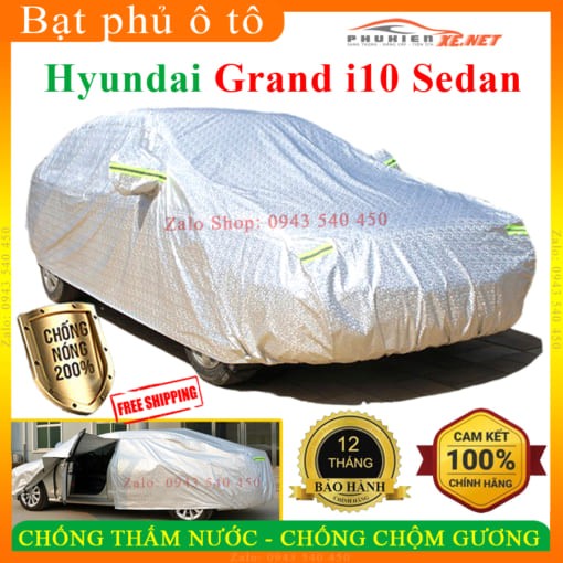 Bạt phủ ô tô Hyundai Grand i10 Sedan Cao cấp