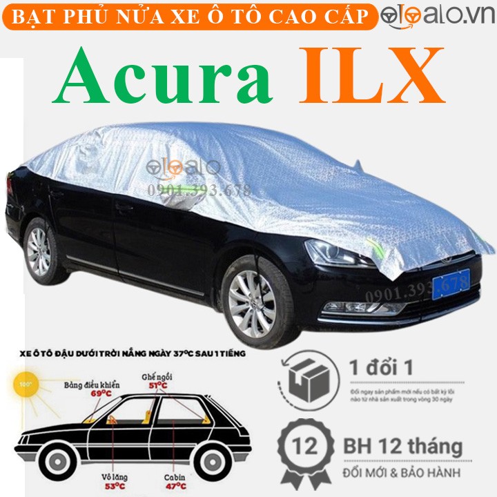 Bạt phủ nóc xe Acura ILX vải dù 3 lớp cao cấp - OTOALO