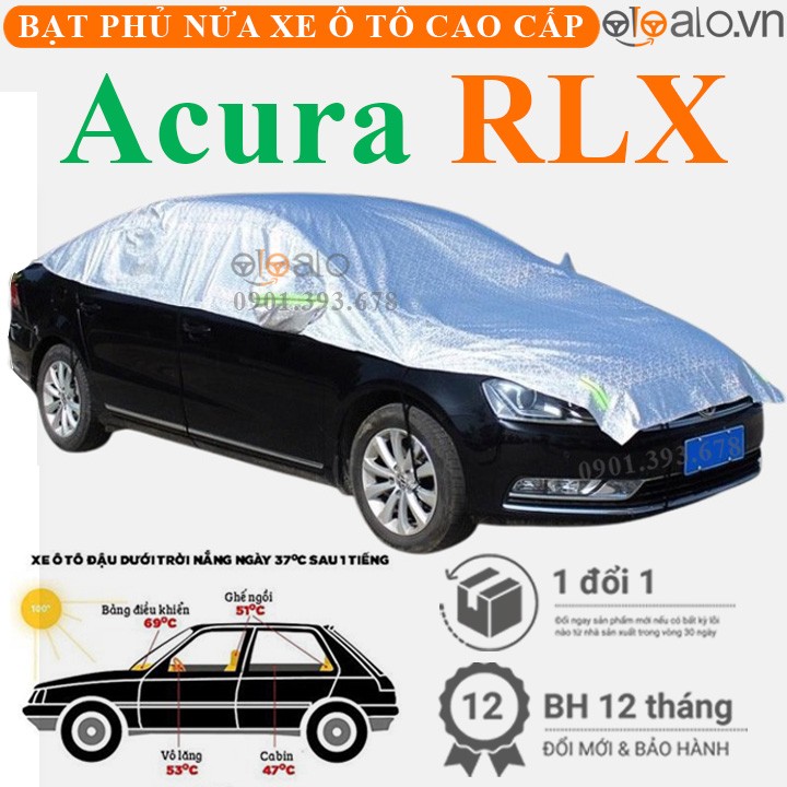 Bạt phủ nóc xe Acura RLX vải dù 3 lớp cao cấp - OTOALO