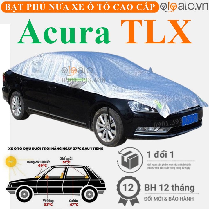 Bạt phủ nóc xe Acura TLX vải dù 3 lớp cao cấp - OTOALO