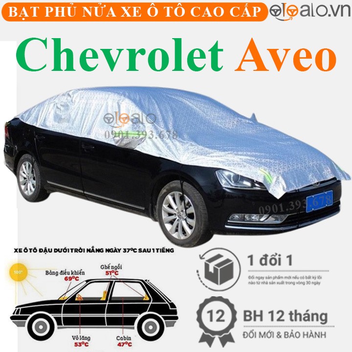 Bạt phủ nóc xe Chevrolet Aveo vải dù 3 lớp cao cấp - OTOALO
