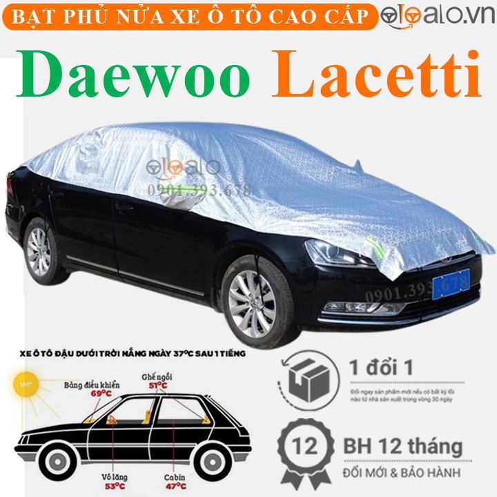Bạt phủ nóc xe Daewoo Lacetti vải dù 3 lớp cao cấp - OTOALO