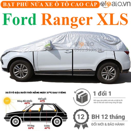 Bạt phủ nóc xe Ford Ranger XLS vải dù 3 lớp cao cấp - OTOALO