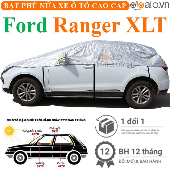 Bạt phủ nóc xe Ford Ranger XLT vải dù 3 lớp cao cấp - OTOALO