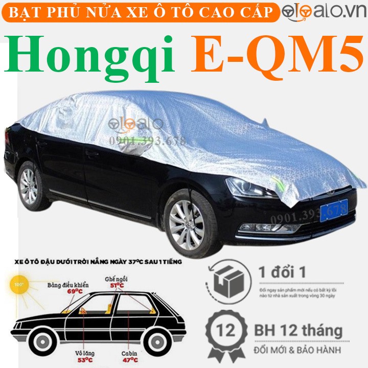 Bạt phủ nóc xe Hongqi E-QM5 vải dù 3 lớp cao cấp - OTOALO