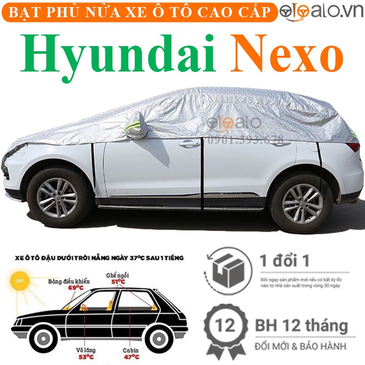 Bạt phủ nóc xe Hyundai Nexo vải dù 3 lớp cao cấp - OTOALO