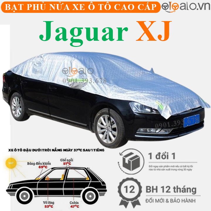 Bạt phủ nóc xe Jaguar XJ vải dù 3 lớp cao cấp - OTOALO