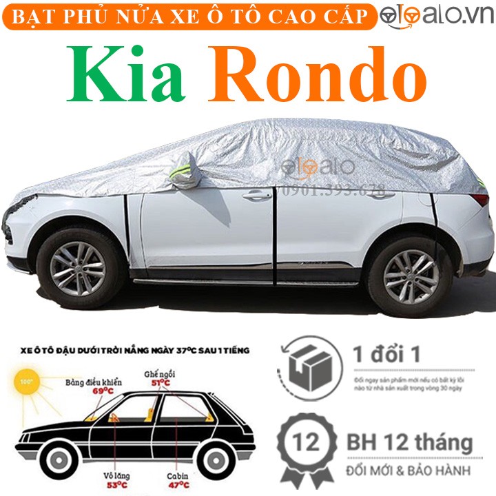 Bạt phủ nóc xe Kia Rondo vải dù 3 lớp cao cấp - OTOALO