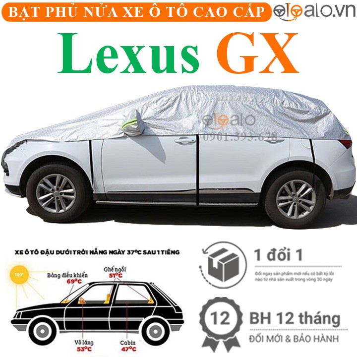 Bạt phủ nóc xe Lexus GX 460 vải dù 3 lớp cao cấp - OTOALO