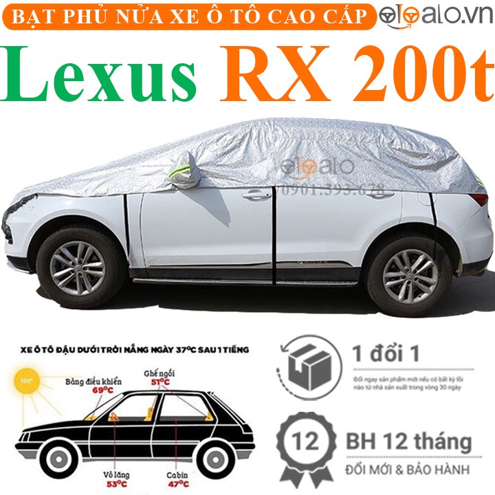 Bạt phủ nóc xe Lexus RX 200t vải dù 3 lớp cao cấp - OTOALO