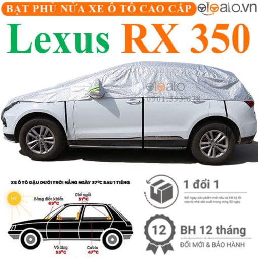 Bạt phủ nóc xe Lexus RX 350 vải dù 3 lớp cao cấp - OTOALO