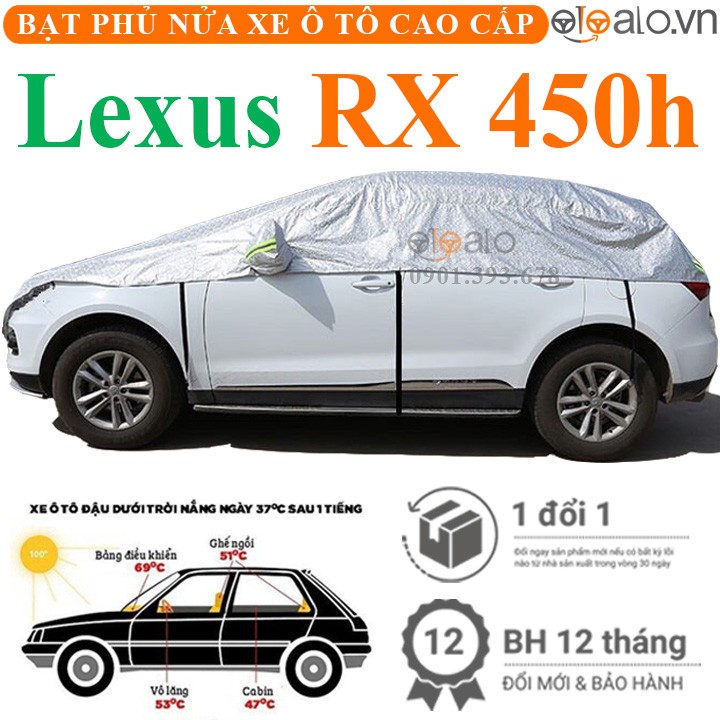 Bạt phủ nóc xe Lexus RX 450h vải dù 3 lớp cao cấp - OTOALO