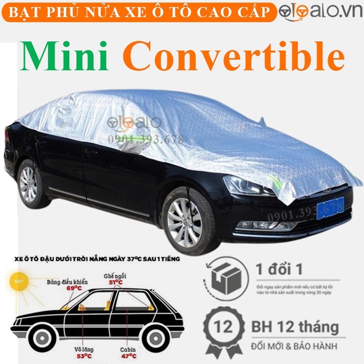 Bạt phủ nóc xe Mini Convertible vải dù 3 lớp cao cấp - OTOALO