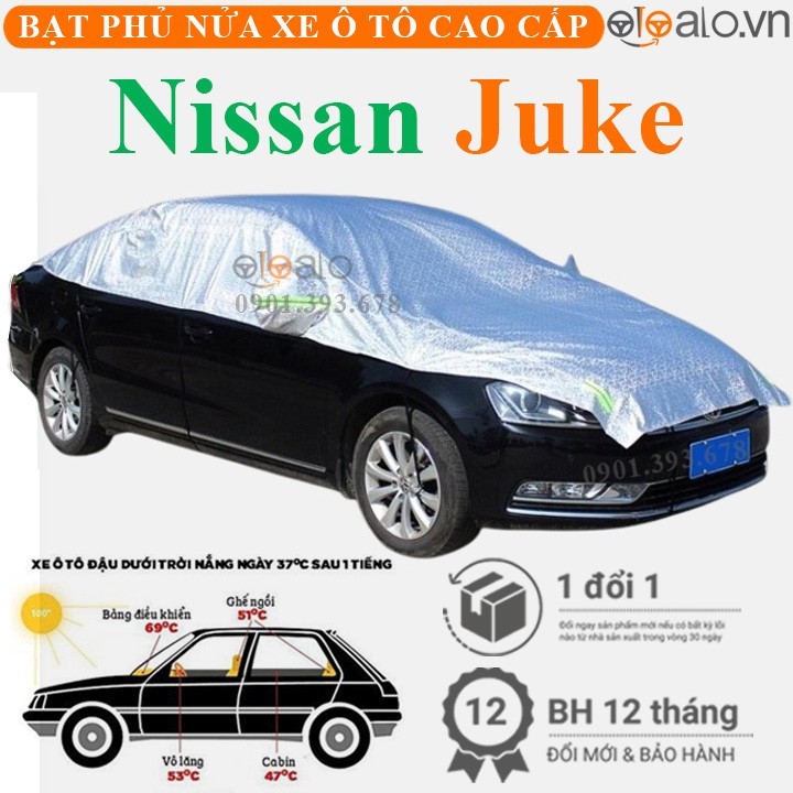 Bạt phủ nóc xe Nissan Juke vải dù 3 lớp cao cấp - OTOALO