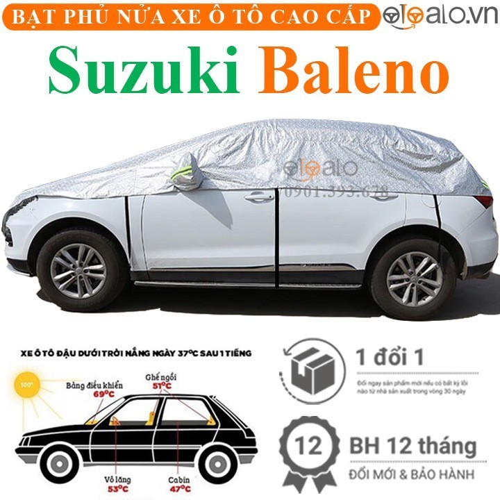 Bạt phủ nóc xe Suzuki Baleno vải dù 3 lớp cao cấp - OTOALO
