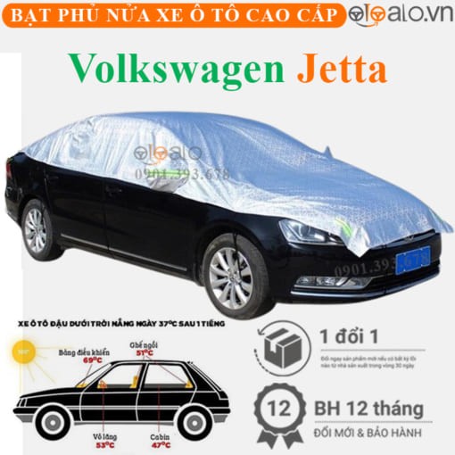 Bạt phủ nóc xe Volkswagen Jetta vải dù 3 lớp cao cấp - OTOALO