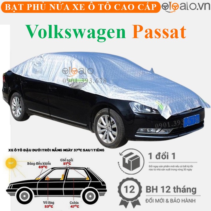 Bạt phủ nóc xe Volkswagen Passat vải dù 3 lớp cao cấp - OTOALO