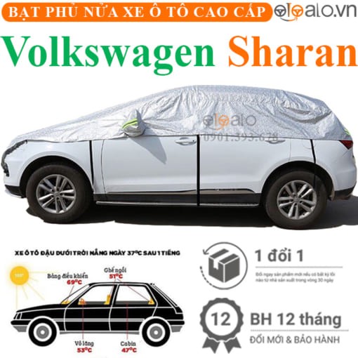 Bạt phủ nóc xe Volkswagen Sharan vải dù 3 lớp cao cấp - OTOALO