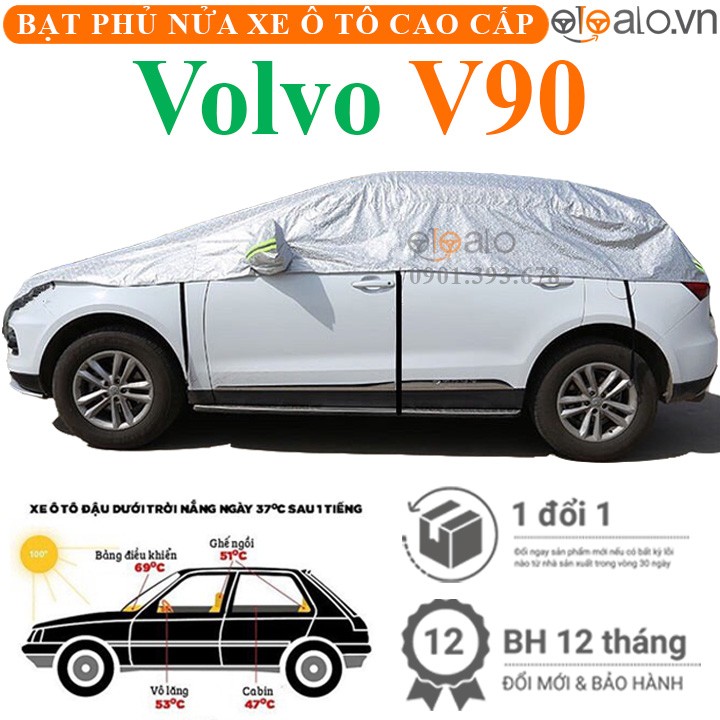Bạt phủ nóc xe Volvo V90 vải dù 3 lớp cao cấp - OTOALO