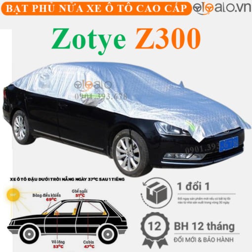 Bạt phủ nóc xe Zotye Z300 vải dù 3 lớp cao cấp - OTOALO
