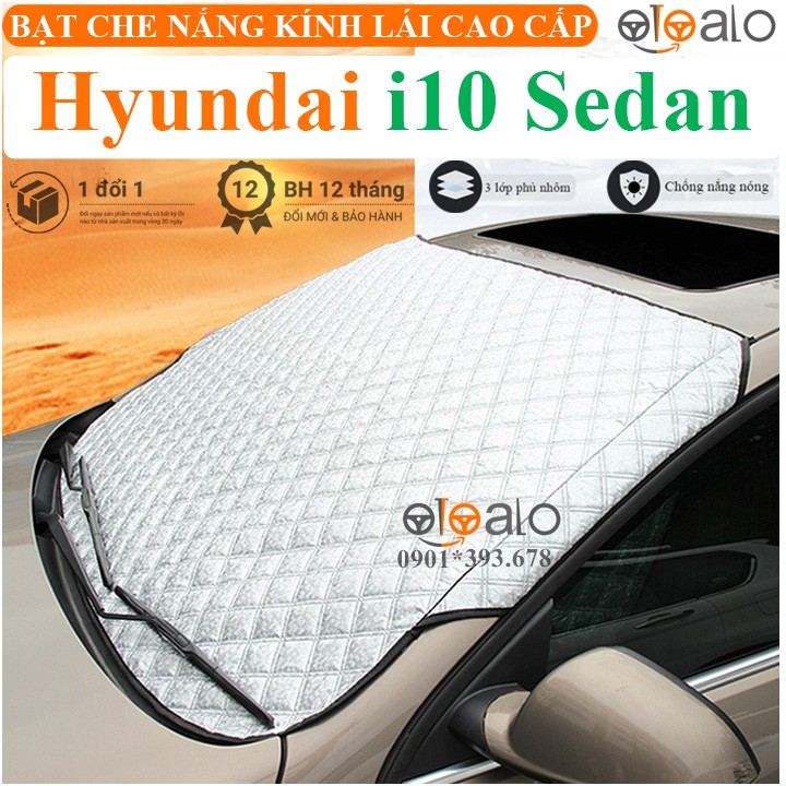 Tấm che nắng xe Hyundai Grand i10 Sedan 3 lớp cao cấp - OTOALO