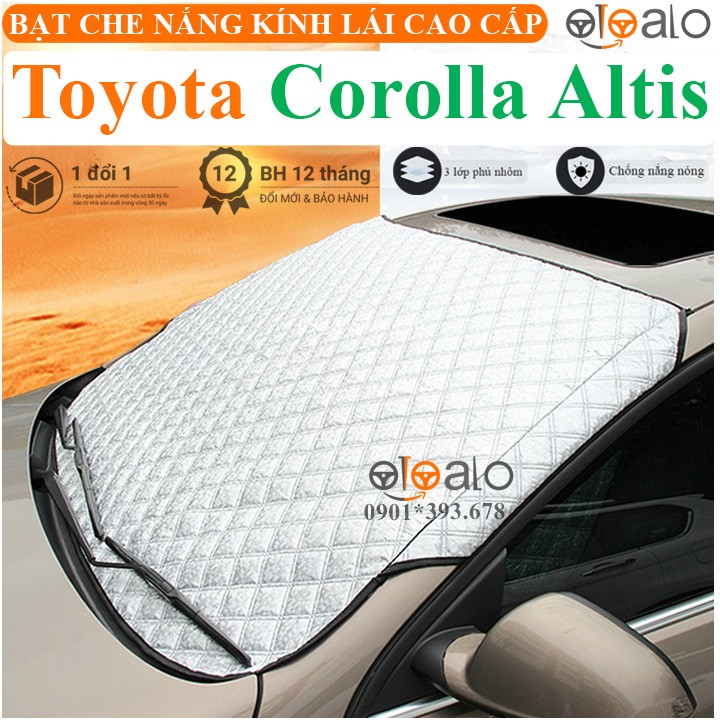 Tấm che nắng xe Toyota Corolla Altis 3 lớp cao cấp - OTOALO