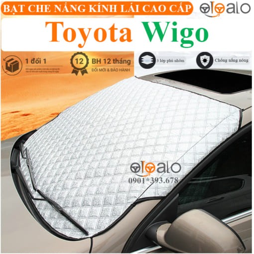 Tấm che nắng xe Toyota Wigo 3 lớp cao cấp - OTOALO