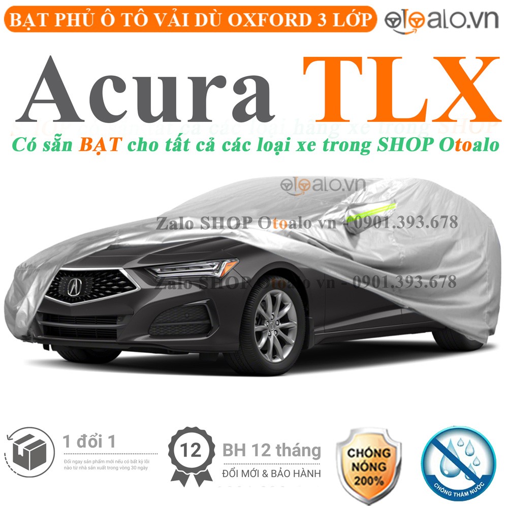 Bạt phủ xe ô tô Acura TLX vải dù 3 lớp cao cấp - OTOALO
