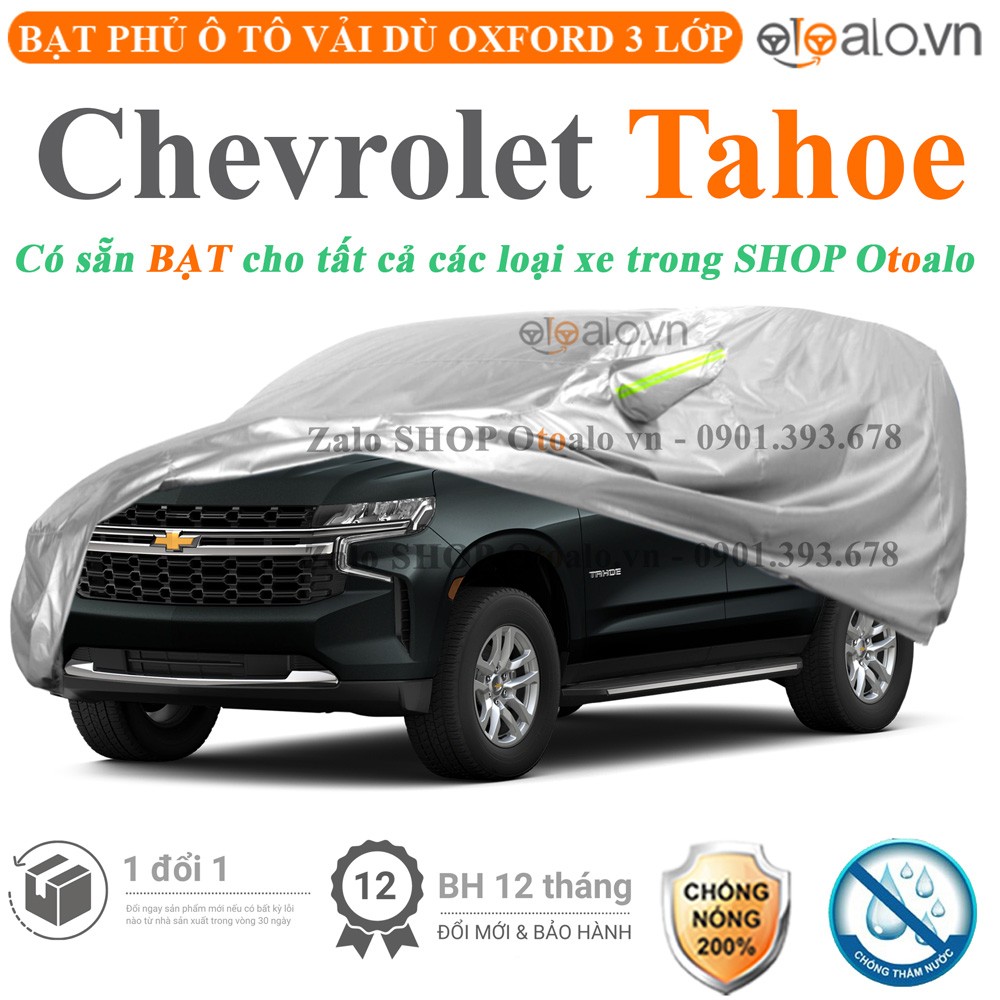 Bạt phủ xe ô tô Chevrolet Tahoe vải dù 3 lớp cao cấp - OTOALO