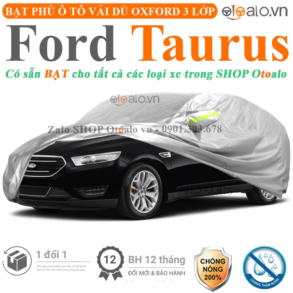 Bạt phủ xe ô tô Ford Taurus vải dù 3 lớp cao cấp - OTOALO