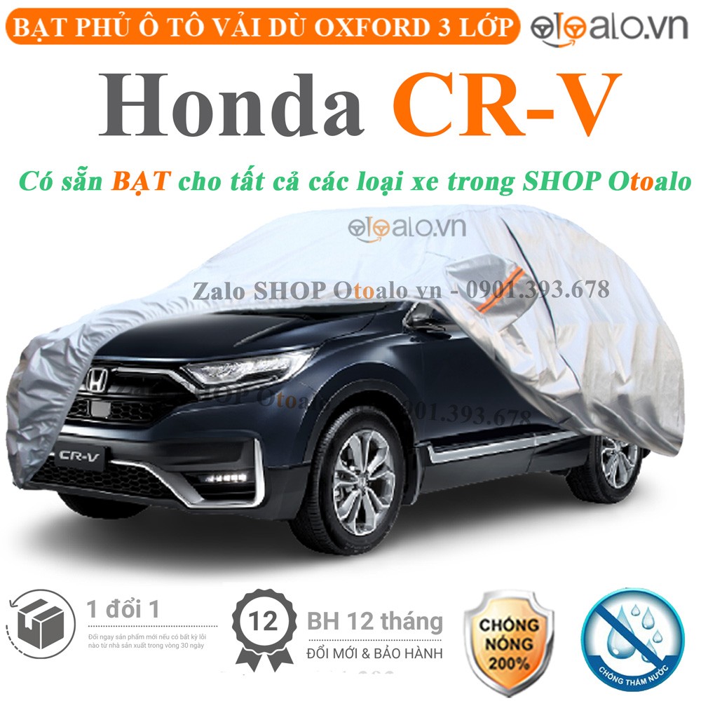 Bạt phủ xe ô tô Honda CRV vải dù 3 lớp cao cấp - OTOALO