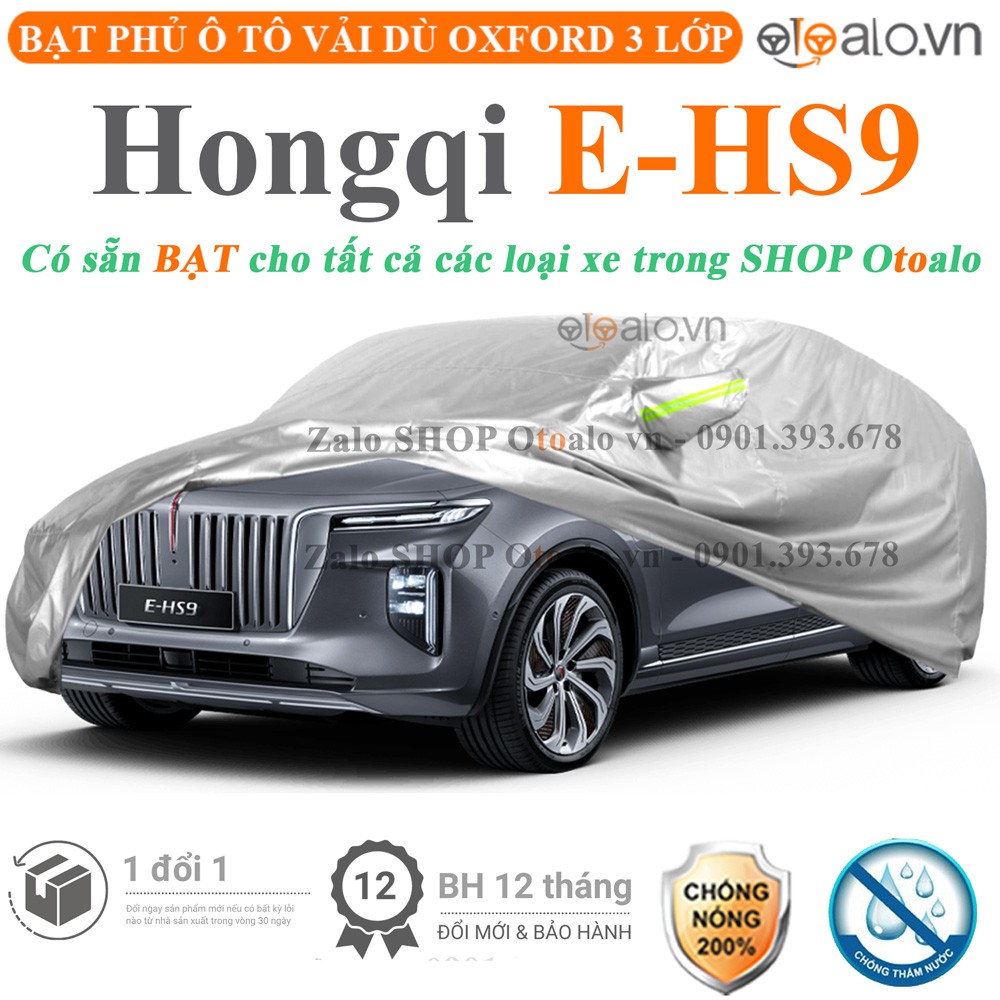 Bạt phủ xe ô tô Hongqi E-HS9 vải dù 3 lớp cao cấp - OTOALO
