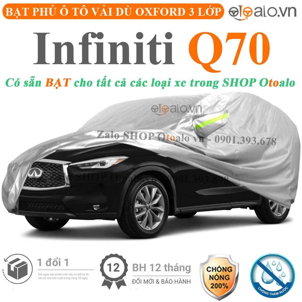 Bạt phủ xe ô tô Infiniti Q70 vải dù 3 lớp cao cấp - OTOALO