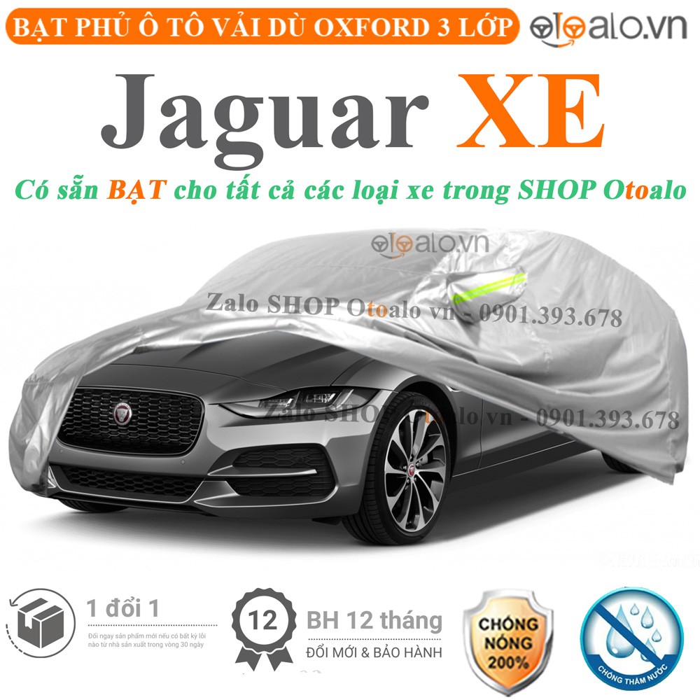 Bạt phủ xe ô tô Jaguar XE vải dù 3 lớp cao cấp - OTOALO