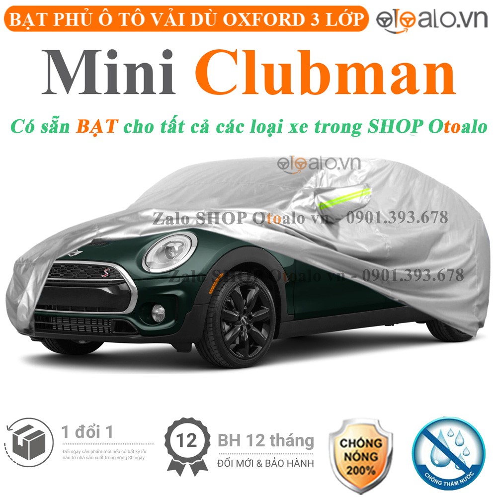 Bạt phủ xe ô tô MINI Clubman vải dù 3 lớp cao cấp - OTOALO