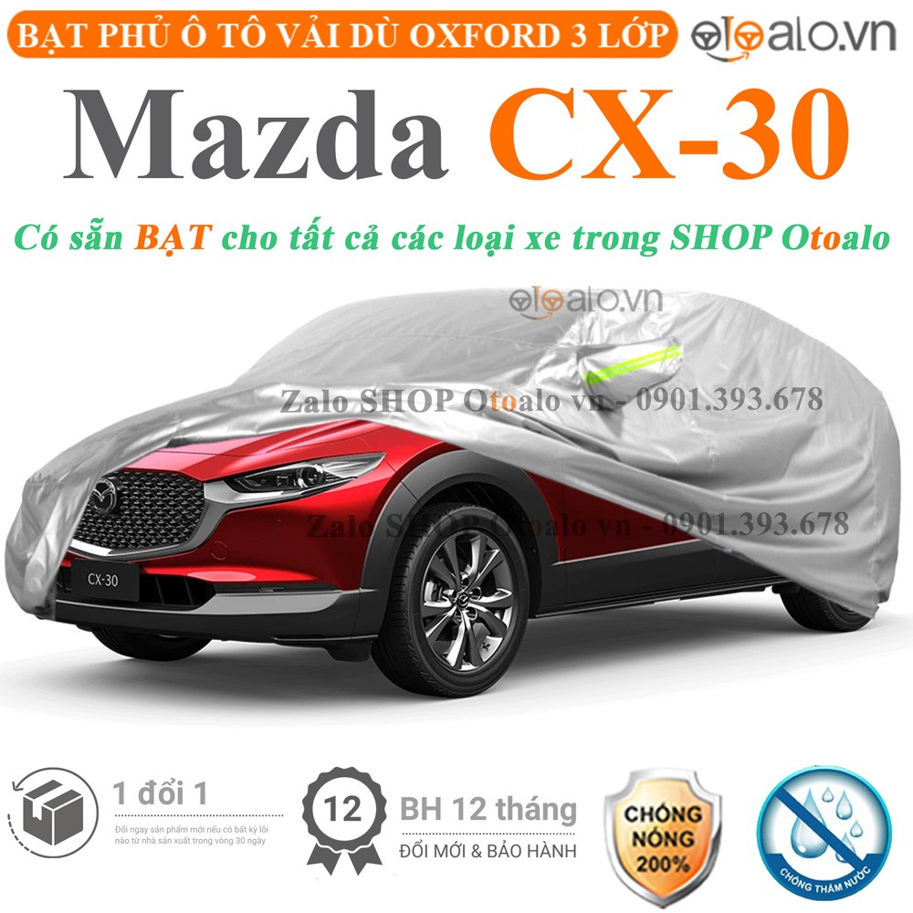 Bạt phủ xe ô tô Mazda CX30 vải dù 3 lớp cao cấp - OTOALO