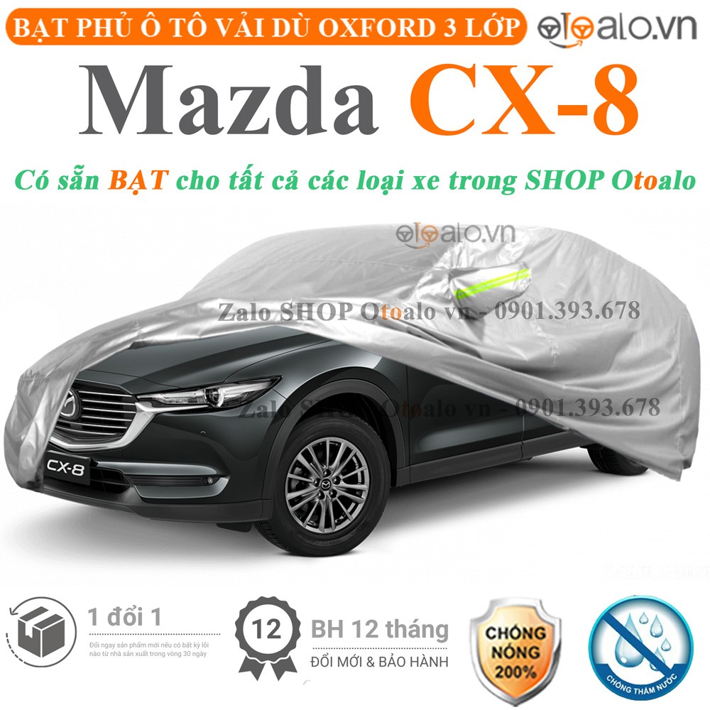 Bạt phủ xe ô tô Mazda CX8 vải dù 3 lớp cao cấp - OTOALO