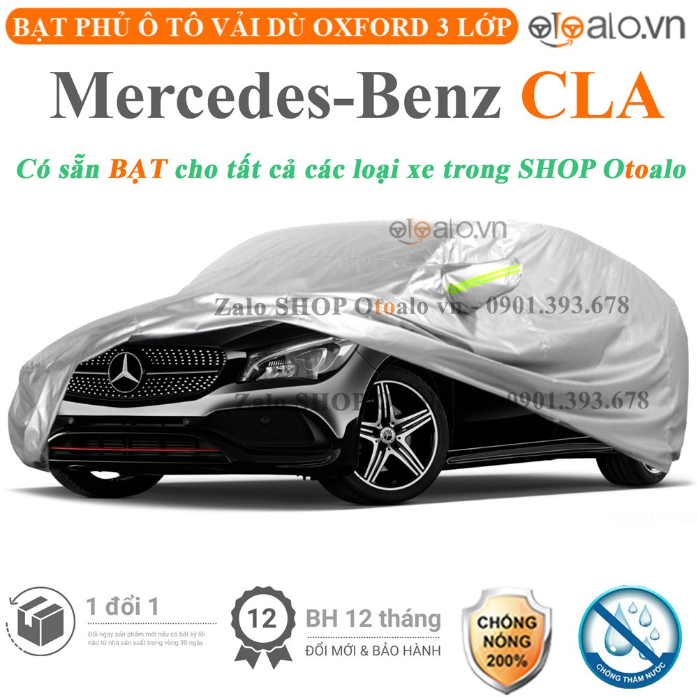 Bạt phủ xe ô tô Mercedes CLA vải dù 3 lớp cao cấp - OTOALO