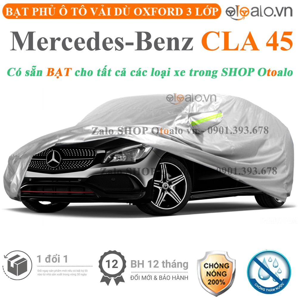 Bạt phủ xe ô tô Mercedes CLA 45 vải dù 3 lớp cao cấp - OTOALO