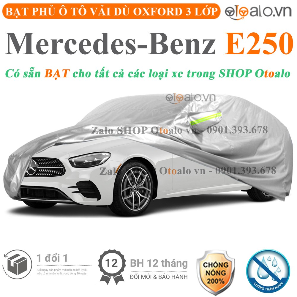 Bạt phủ xe ô tô Mercedes Benz E250 vải dù 3 lớp cao cấp - OTOALO