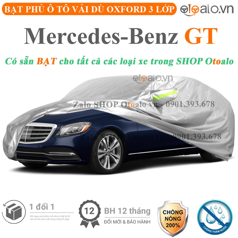 Bạt phủ xe ô tô Mercedes Benz GT vải dù 3 lớp cao cấp - OTOALO