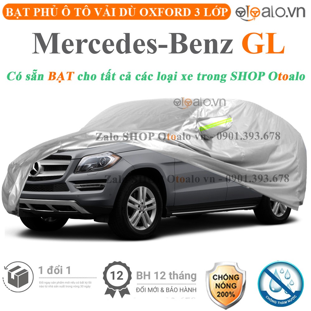 Bạt phủ xe ô tô Mercedes GL Class vải dù 3 lớp cao cấp - OTOALO