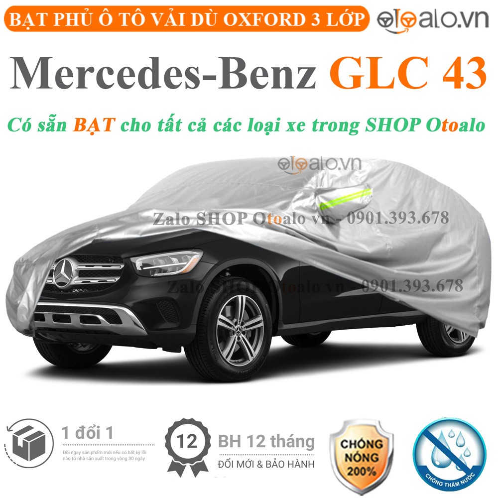 Bạt phủ xe ô tô Mercedes GLC 43 vải dù 3 lớp cao cấp - OTOALO