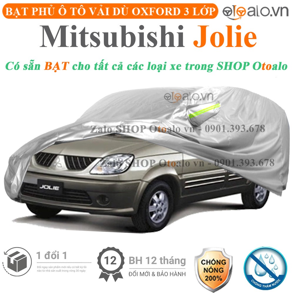 Bạt phủ xe ô tô Mitsubishi Jolie vải dù 3 lớp cao cấp - OTOALO