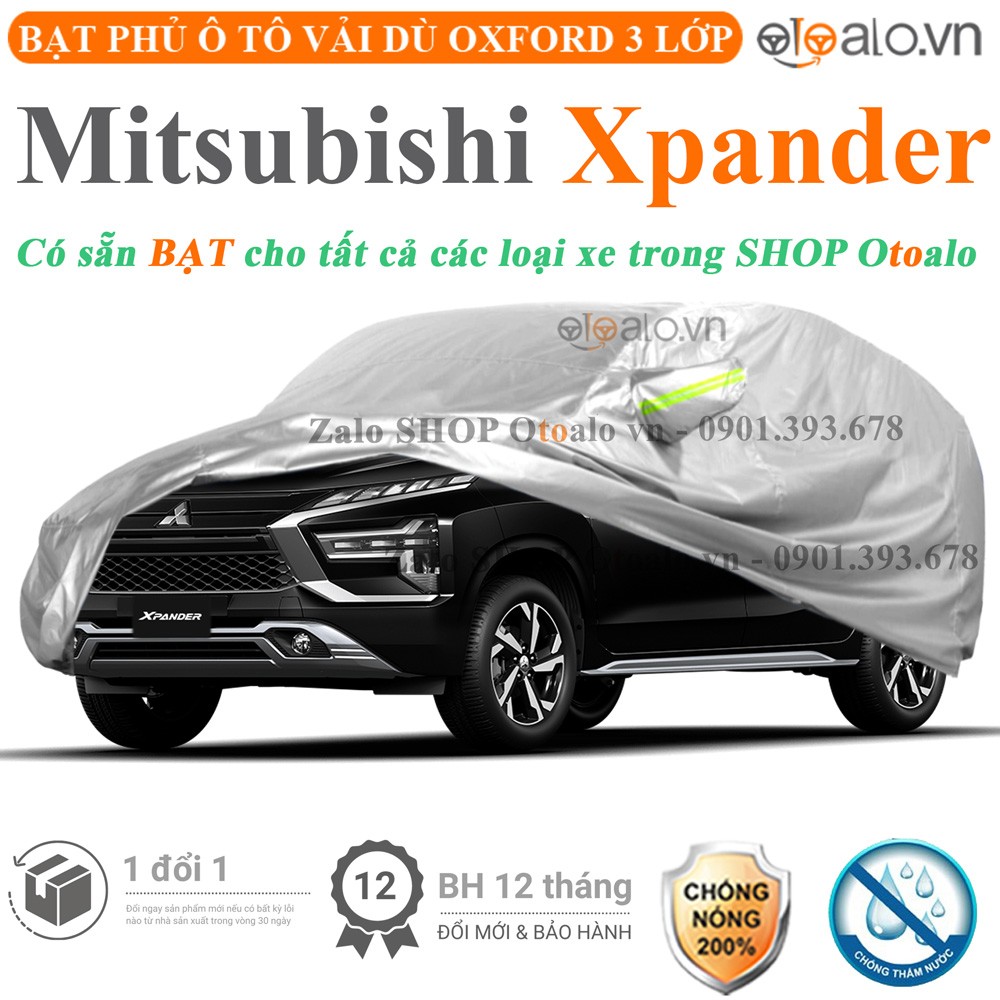 Bạt phủ xe ô tô Mitsubishi Xpander vải dù 3 lớp cao cấp - OTOALO