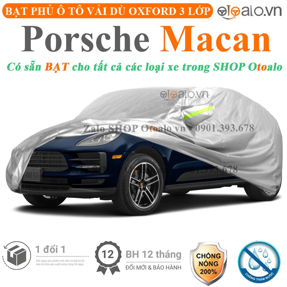 Bạt phủ xe ô tô Porsche Macan vải dù 3 lớp cao cấp - OTOALO