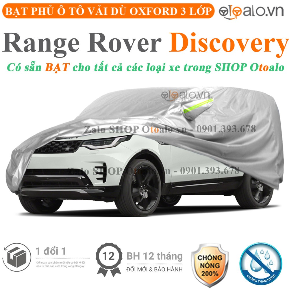 Bạt phủ xe ô tô Range Rover Discovery vải dù 3 lớp cao cấp - OTOALO