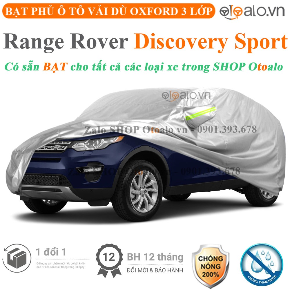 Bạt phủ xe ô tô Range Rover Discovery Sport vải dù 3 lớp cao cấp - OTOALO