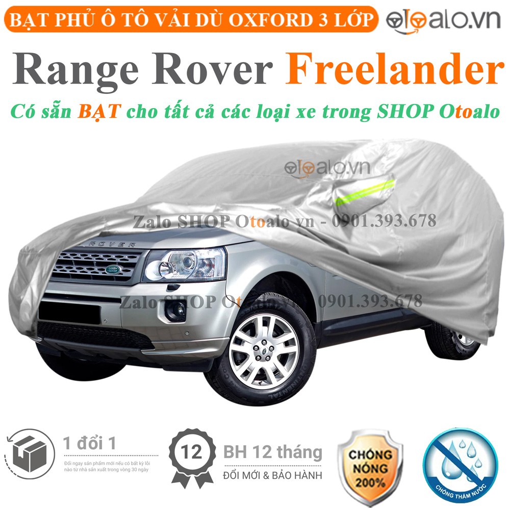 Bạt phủ xe ô tô Range Rover Freelander vải dù 3 lớp cao cấp - OTOALO